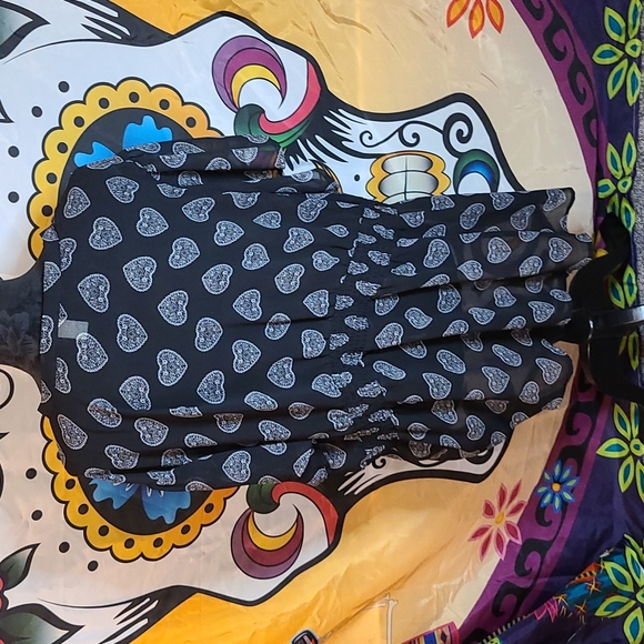 💥SOLD💥Torrid Paisley Heart Chiffon Blouse - Picture 4 of 7